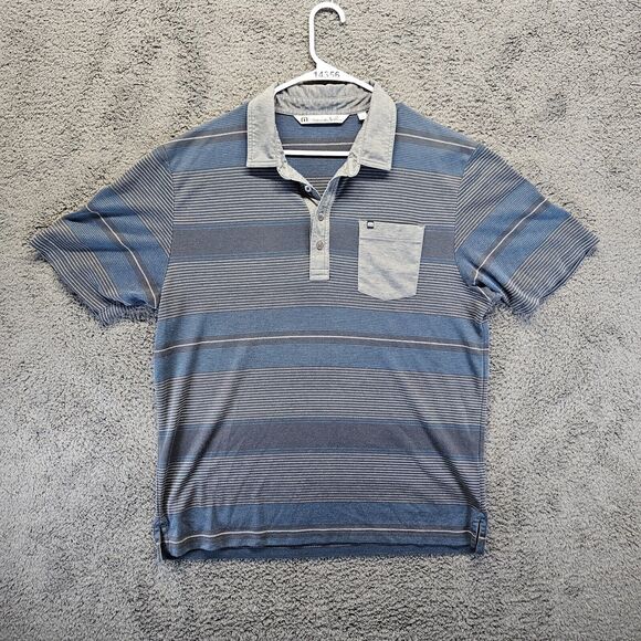 Travis Mathew Other - Travis Mathew Polo‎ Shirt Mens Size Large Gray Striped Short Sleeve